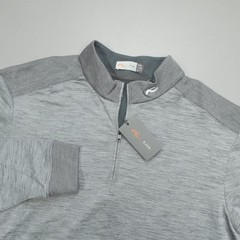 KJUS Liam TechWool Half Zip Pullover Men’s Slim Fit Size 2XL Grey Melange $249