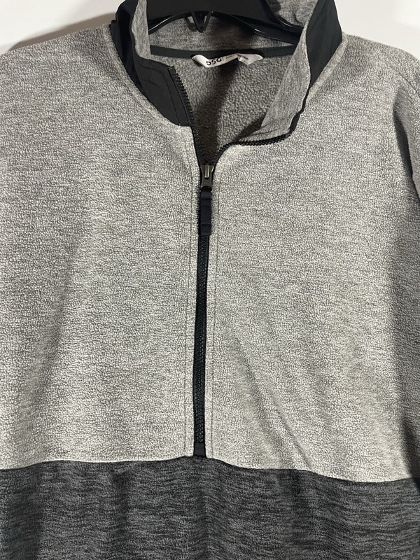 DSG Polar Fleece Half Pullover Zip Gray/Black Soft XL Mens gallery