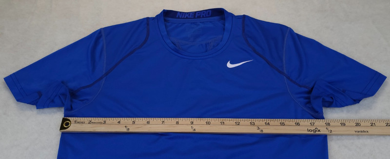 Nike Pro Dri Fit Fitted Shirt Men's Size Small Crewneck Royal Blue 703104-480 gallery