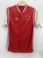 VTG Y2K Adidas Warm Up Jersey Mens XL Snap Button Red & White – No Tag