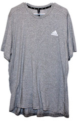 Adidas Men’s 2XL Gray AEROREADY Performance Tee Primegreen Athletic Shirt Logo