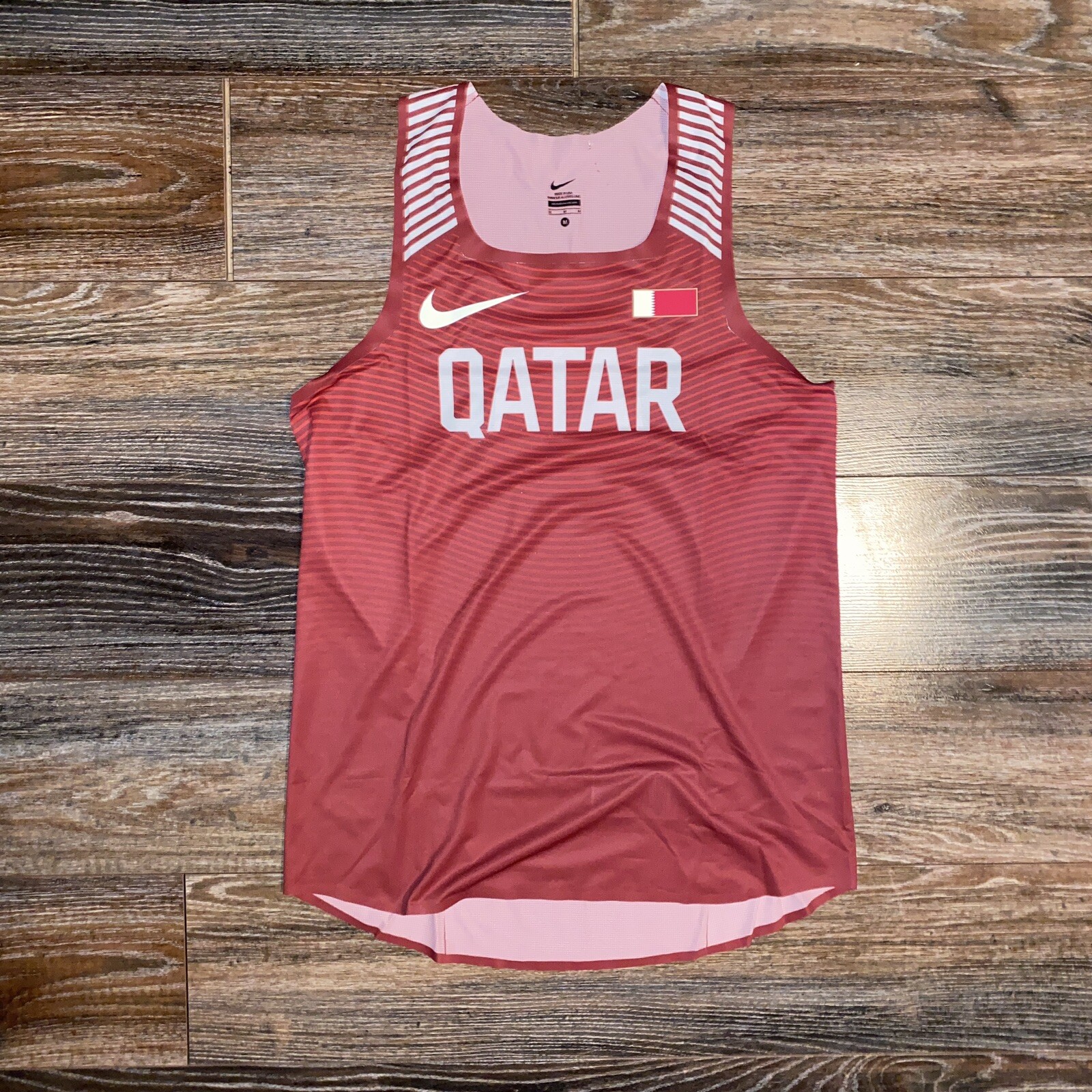 NIKE 2018 Mens Pro Elite Qatar Track & Field Running Singlet MEDIUM MADE IN USA gallery