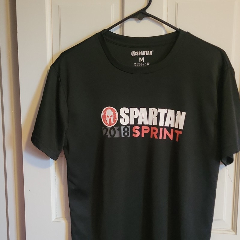 Spartan Sprint 2018 Finisher Men's M Black Polyester Graphic T-Shirt gallery