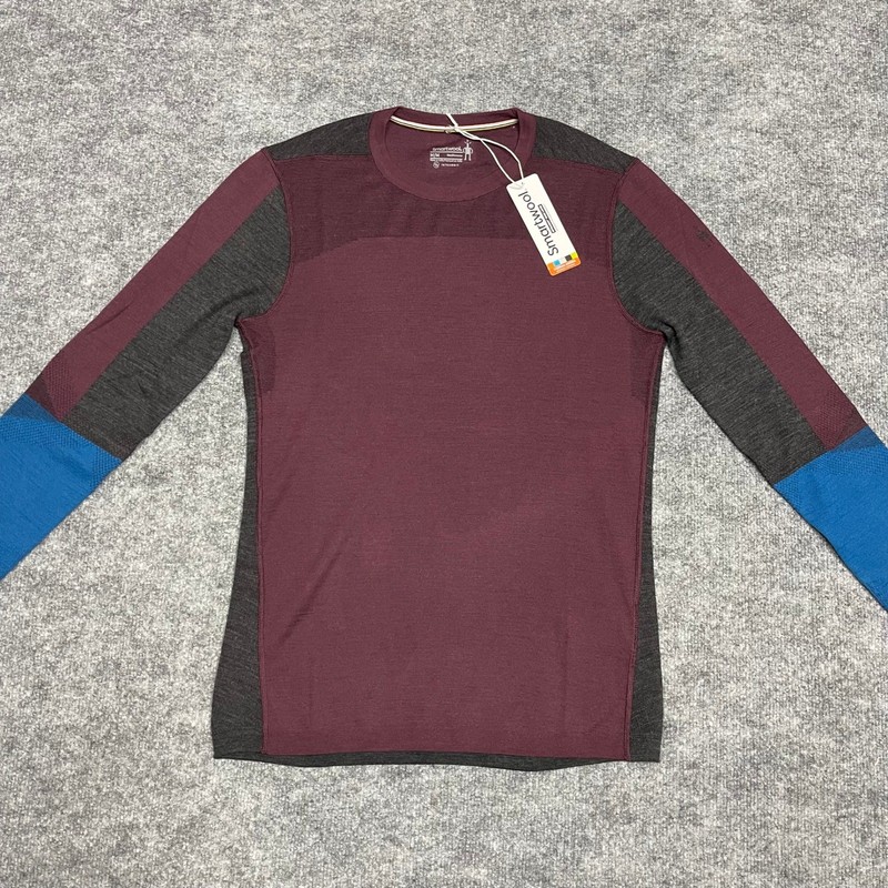 Smartwool Base Layer Mens Medium Bordeaux Blue Intraknit Thermal Merino Wool NEW gallery