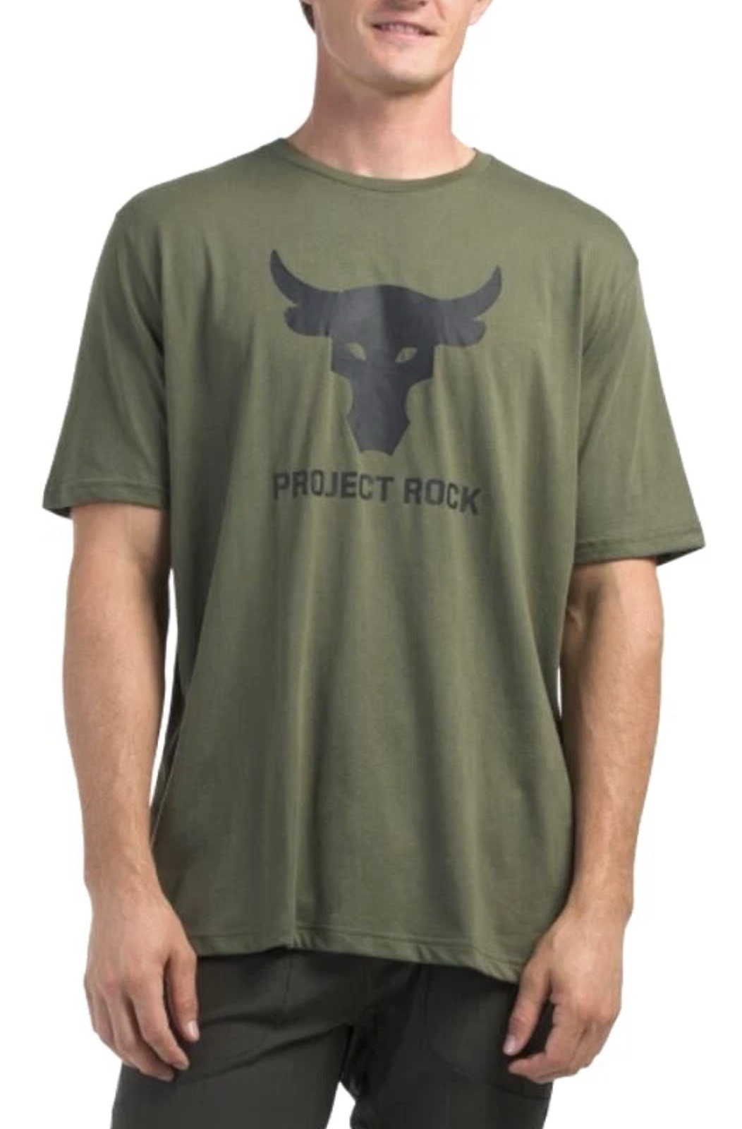 Under Armour Project Rock Brahma Bull T-Shirt Green 1383191 Men Medium M gallery
