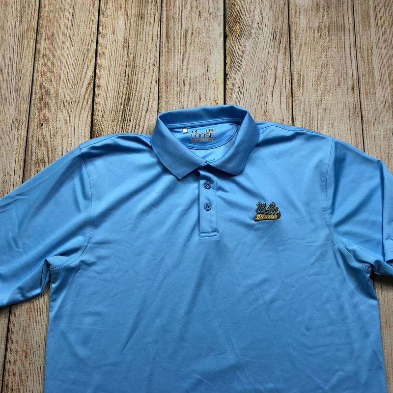 Official UCLA Bruins NCAA Men Heat Gear Loose Polo Shirt Under Armour Large L🔥 gallery