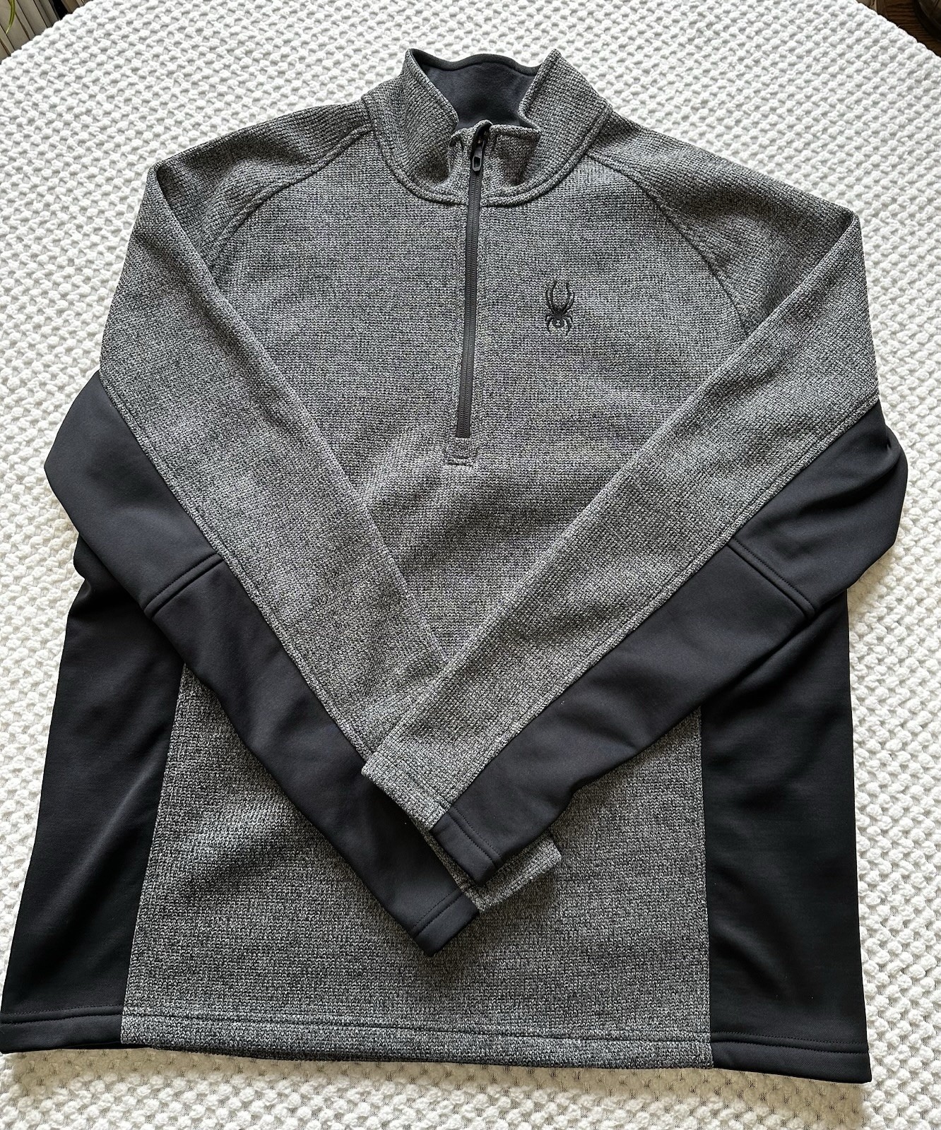 Spyder 1/4 Zip Men’s XXL Gray And Black Pullover High Neck gallery