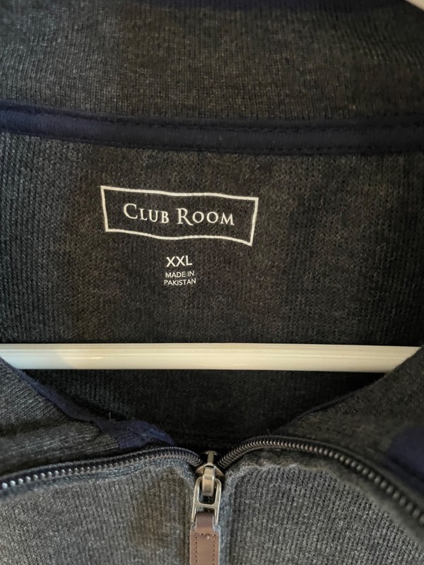 Mens Club Room 2XL Dark Gray Quarter Zip Long Sleeve Shirt gallery