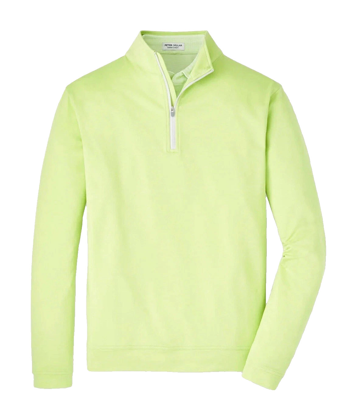 Peter Millar M Perth Mélange Performance Quarter-Zip Pullover Spritzer NWT gallery