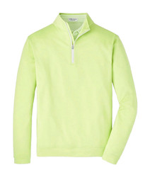 Peter Millar M Perth Mélange Performance Quarter-Zip Pullover Spritzer NWT