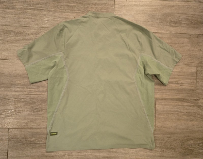 Lululemon Water Repellent Hiking Snap Shirt 2XL Mens Green Short Sleeve gallery