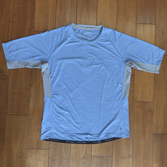 Coolibar Ultimate UPF 50+ Sun Protection Rash Guard Blue/Gray Heather Size L