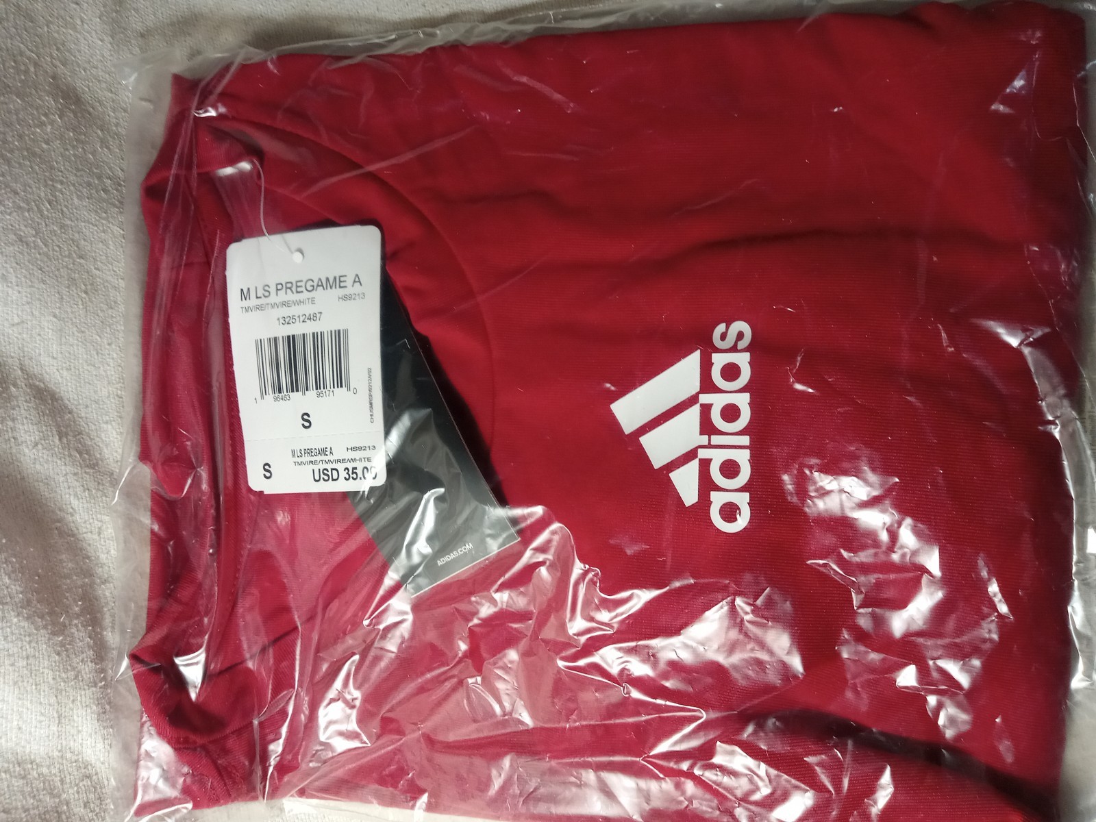 Adidas LS Pregame A HS9213 Red Size Small gallery