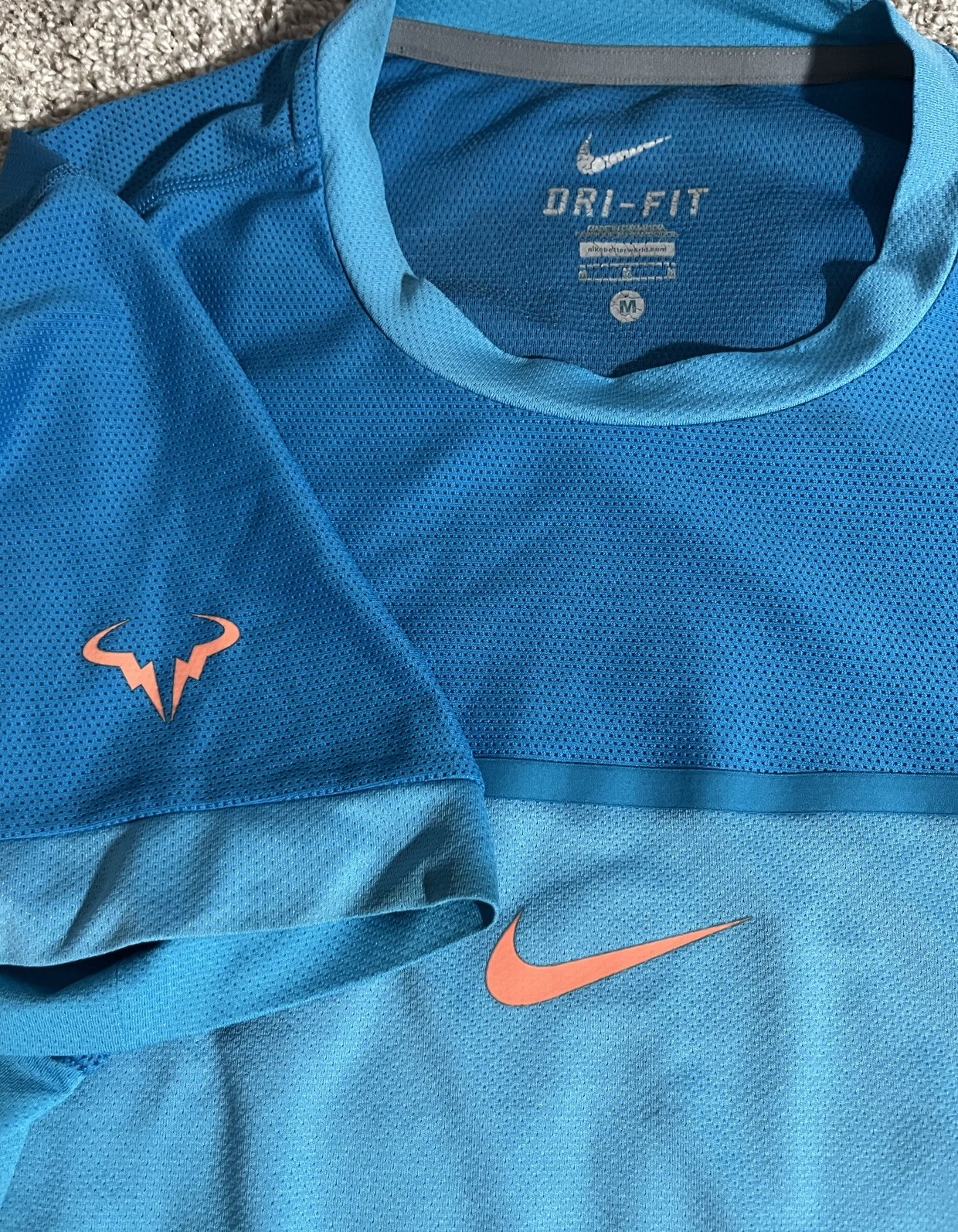Nike Rafa Nadal 2015 Madrid Tennis Shirt Medium 646097-407 gallery