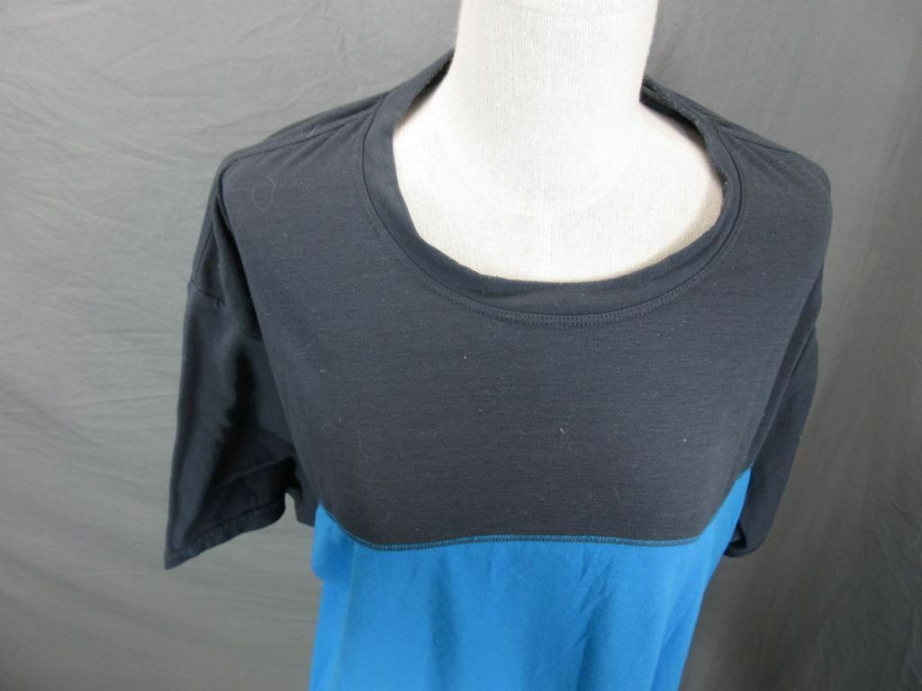 PrAna Size XL Mens Gray/Blue Athletic Breathe Short Sleeve T-Shirt T992 gallery