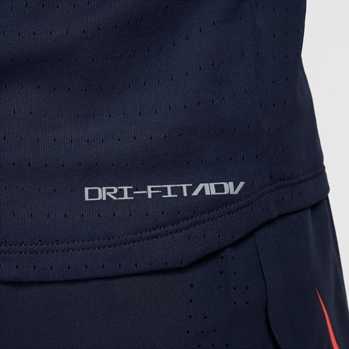 Sz M- Nike AeroSwift Men's Dri-FIT ADV Running Singlet, Obsidian/Bright Crimson. gallery