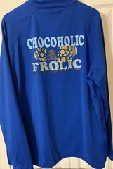 Run For Chocolate Chocoholic Frolic 1/4 Zip 5k 10k Blue Sz XL