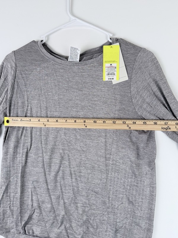 All in Motion Men's Long Sleeve Seamless T-Shirt Heather Gray Size MEDIUM gallery