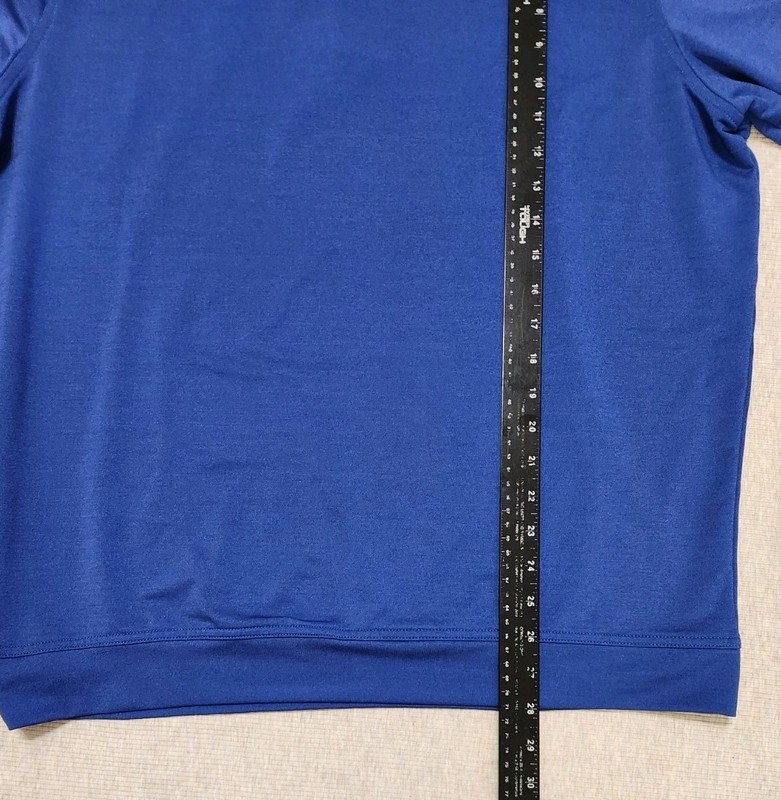 Peter Millar 1/4 Zip Pullover Mens Large Blue Stretch Lightweight Golf Club Logo gallery