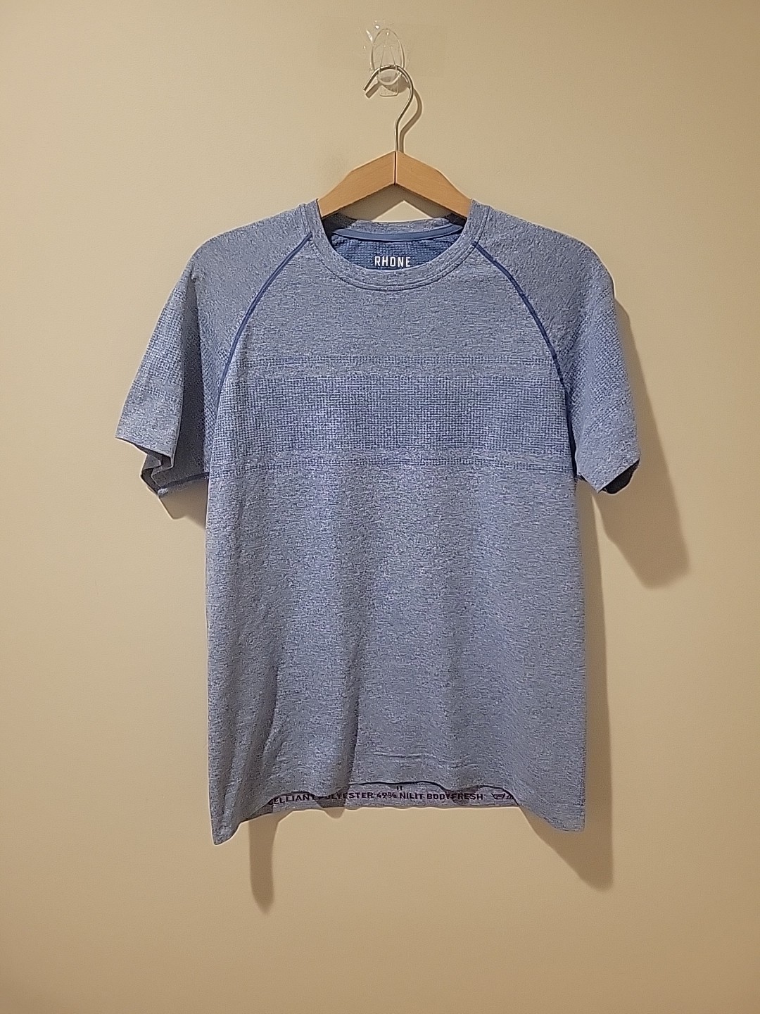 Rhone Tech Training T Shirt Mens M Crew Neck Short Sleeve Blue Performance Top gallery