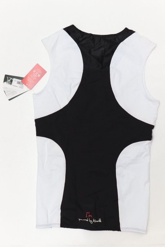 Kinetik Compression Gear White and Black Sleeveless Top Multisport L STWBW12 gallery
