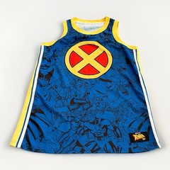 Marvel Studios X-Men 97 Mens Blue Yellow Graphic Print Comic Book Jersey Size L