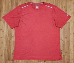 Asics T-Shirt Mens XL Red Short Sleeve Running Workout Active Lightweight Crew