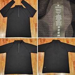 Lululemon Metal Vent Tech 1/4 Zip Pullover LS Shirt Mens Sz Large Graphite Gray