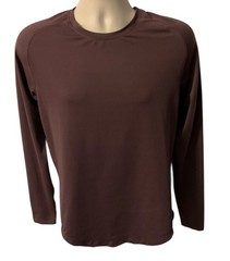 ASRV Silver Lite XS Long Sleeve Technical Performance Polygiene Eggplant Top