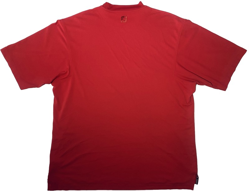 FootJoy Mock Neck Golf Shirt FJ ProDry Pique Short Sleeve Polo Tee Red Size XL gallery