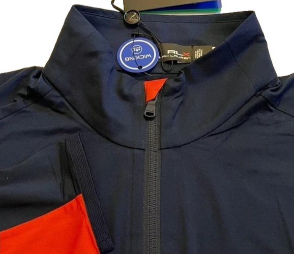 RLX Ralph Lauren Polo 1/2 Zip Men's SZ S Navy Red Colorblock LS wicking gallery