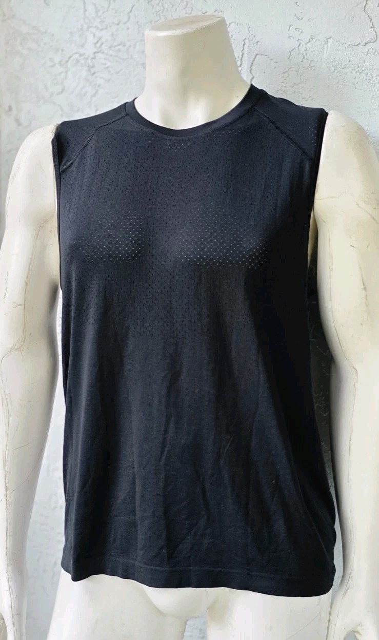 Rhone Tank Performance Vented Running Workout Black Gym Mens Large gallery