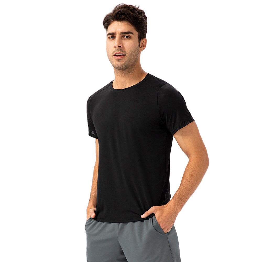 Men Quick Dry Breathable Round Neck T-Shirt Fitness Running Sports Tops YL5051 gallery