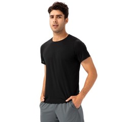 Men Quick Dry Breathable Round Neck T-Shirt Fitness Running Sports Tops YL5051