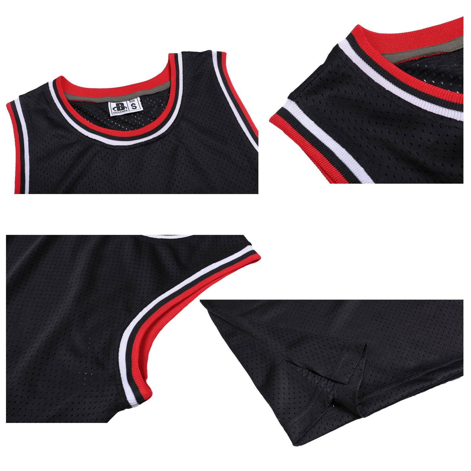 3 Pack Basketball Jerseys for Men Women Dad Mom Children Plain Mesh Custom T-... gallery