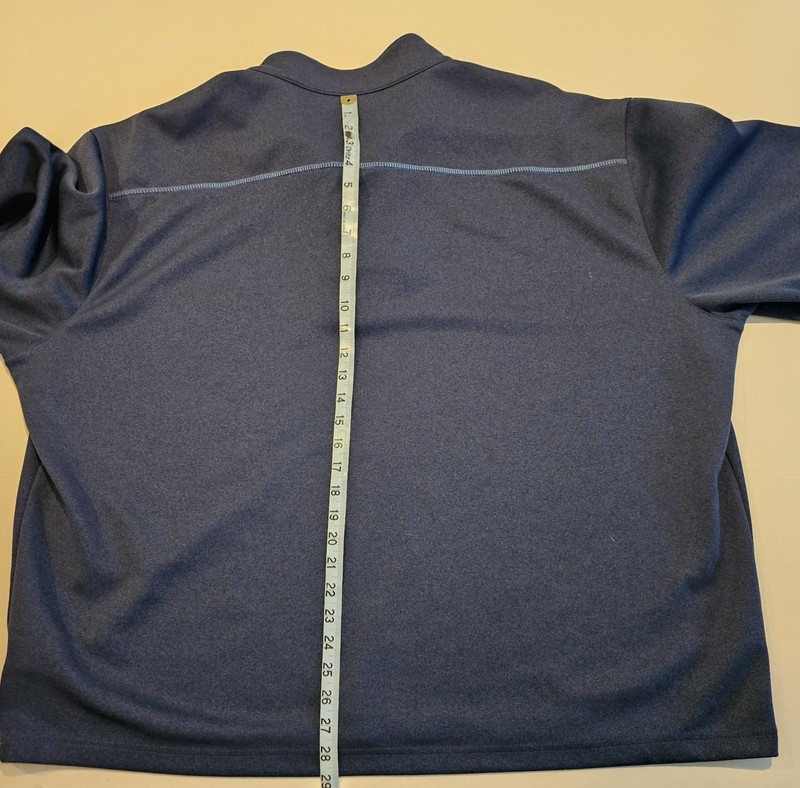 Pebble Beach- 1/4 Zip Golf Long Sleeve Pullover Blue Sweater Shirt- Size 2XL gallery