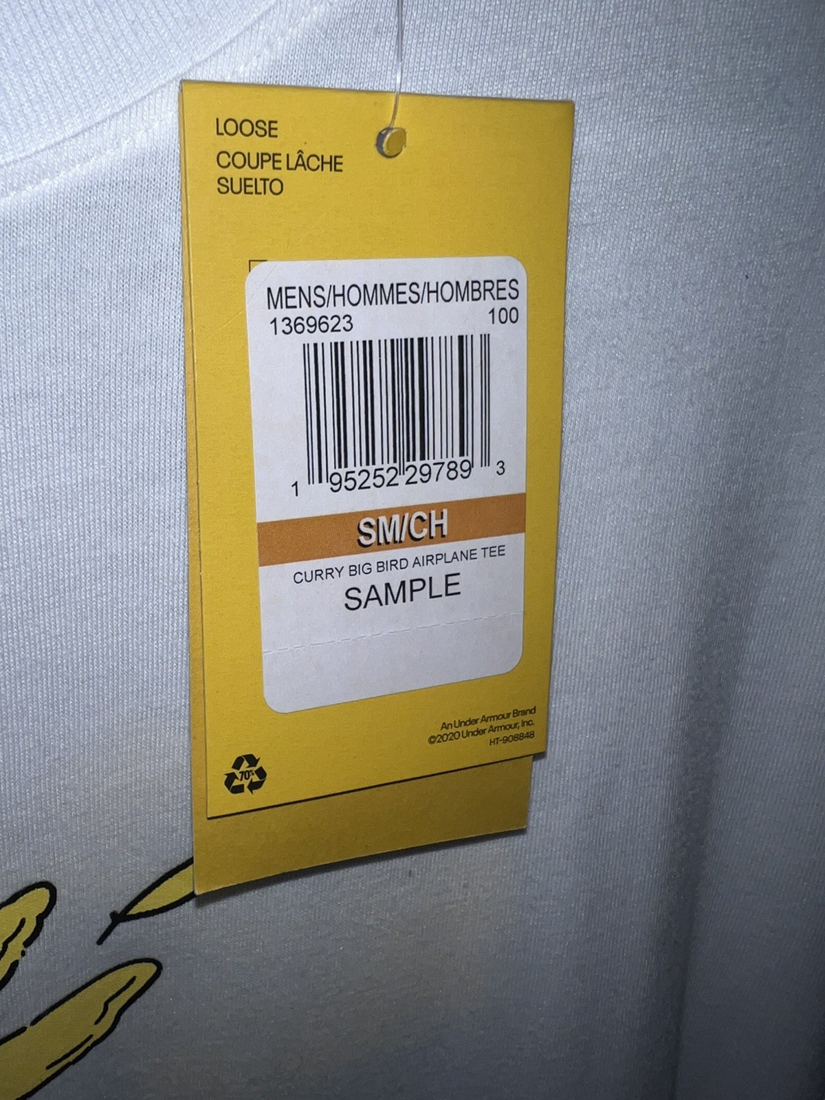 Sample* Small Under Armour Steph Curry x Sesame Street Big Bird Shirt Mens gallery