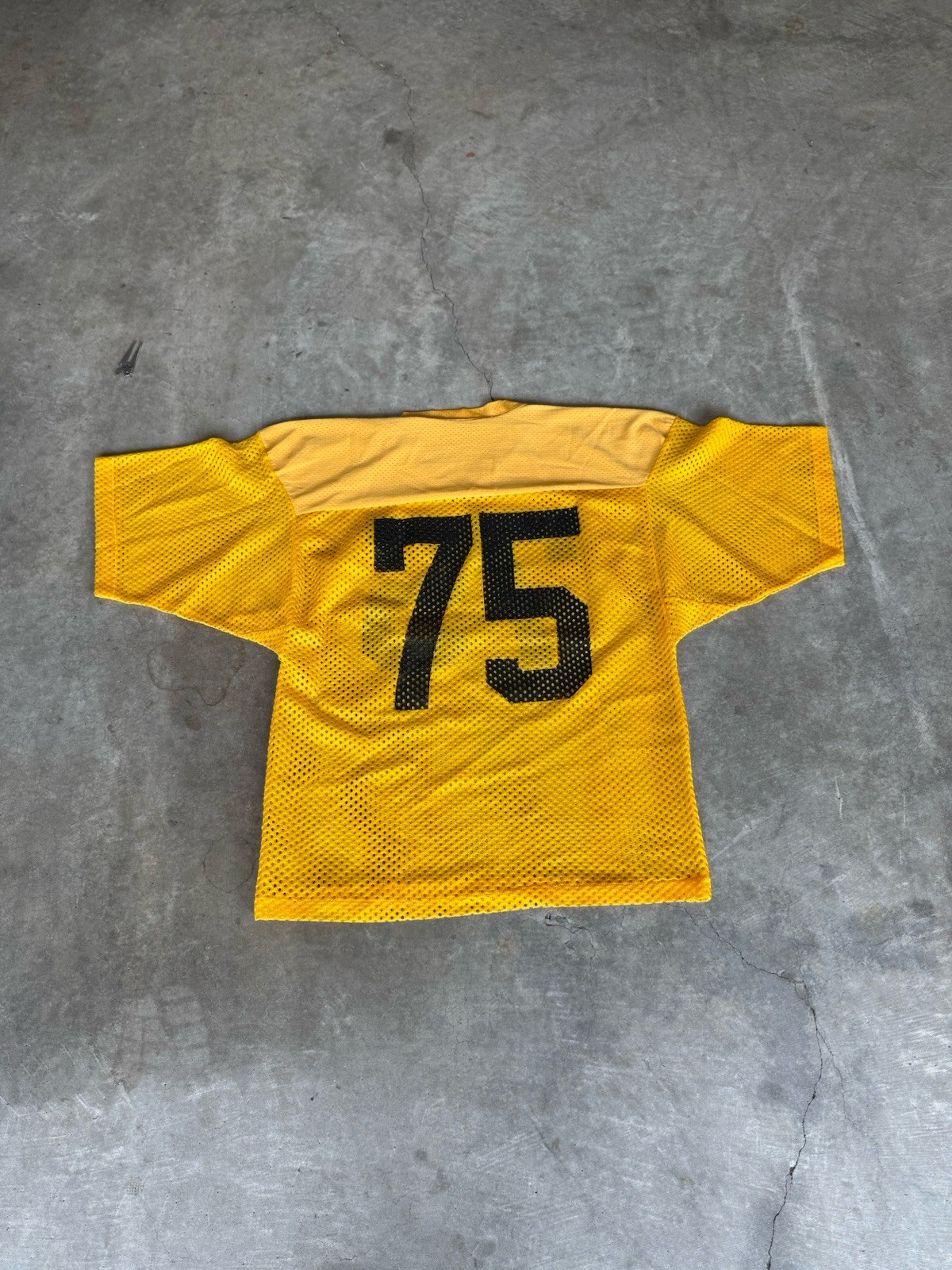 1980s Yellow Champion Mesh Jersey Size XL gallery