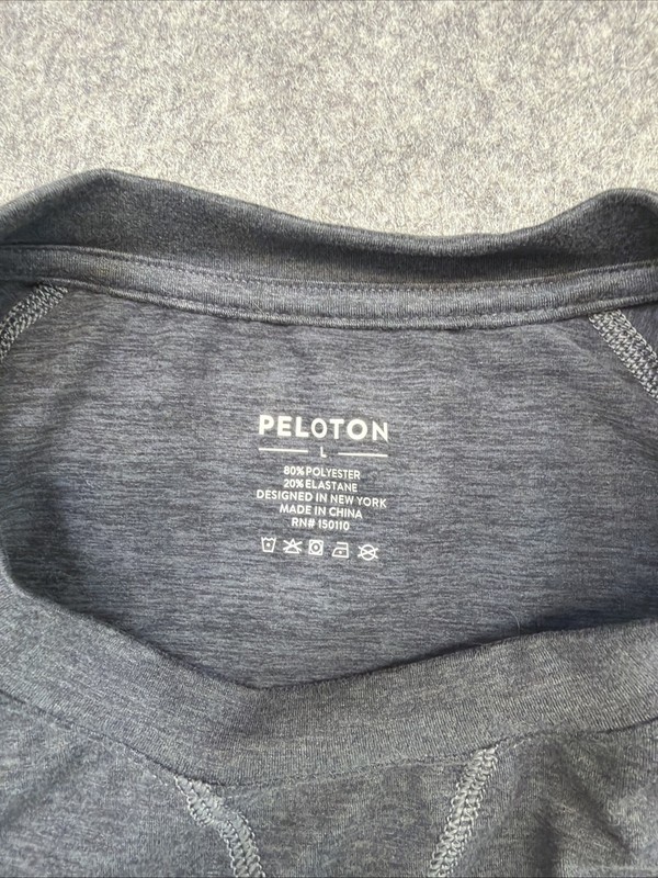 Peloton Tech Mesh Long Sleeve Training Shirt Mens L Stretch Gray Performance gallery