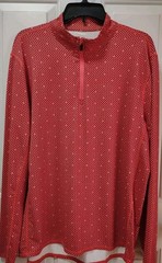 1764 Men’s 1/4 Zip Golf Performance Pullover Arrow Pattern Coral Size( L) EUC