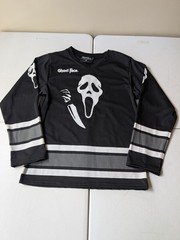 Ghost Face Hockey Jersey The Icon Of Halloween #96 Mens Medium Black
