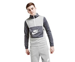 Nike Hybrid Half-Zip Boys Active Hoodies Size S, Color: Grey/Charcoal