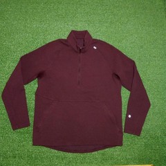 Lululemon At Ease Textured Half Zip Pullover M3DPXS Maroon 1/2 1/4 Mens Large