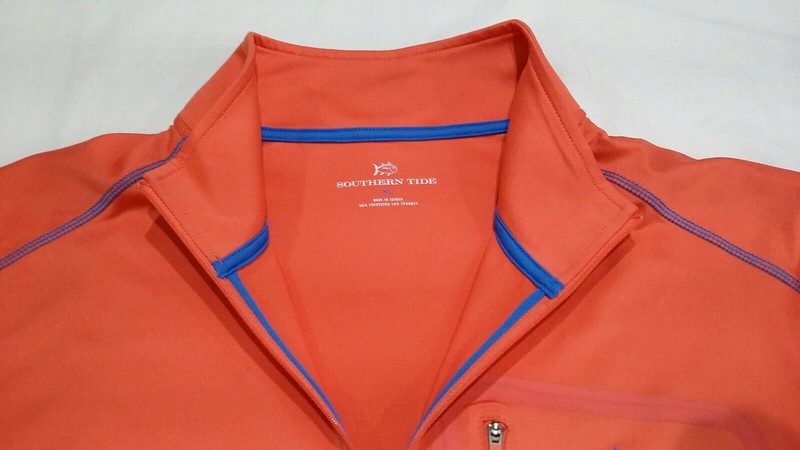 Southern Tide Men's XL T3 Performance 1/4 Zip Long Sleeve Pullover Sea Coral NWT gallery