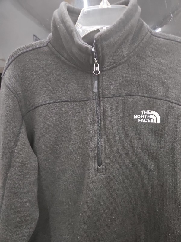 The North Face Grey Pullover Sweat Shirt Fleece Lined Unisex Sz M Sweater gallery