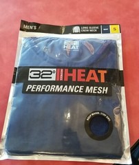 32 Degrees Heat Men’s Base Layer Tee, Navy, size S