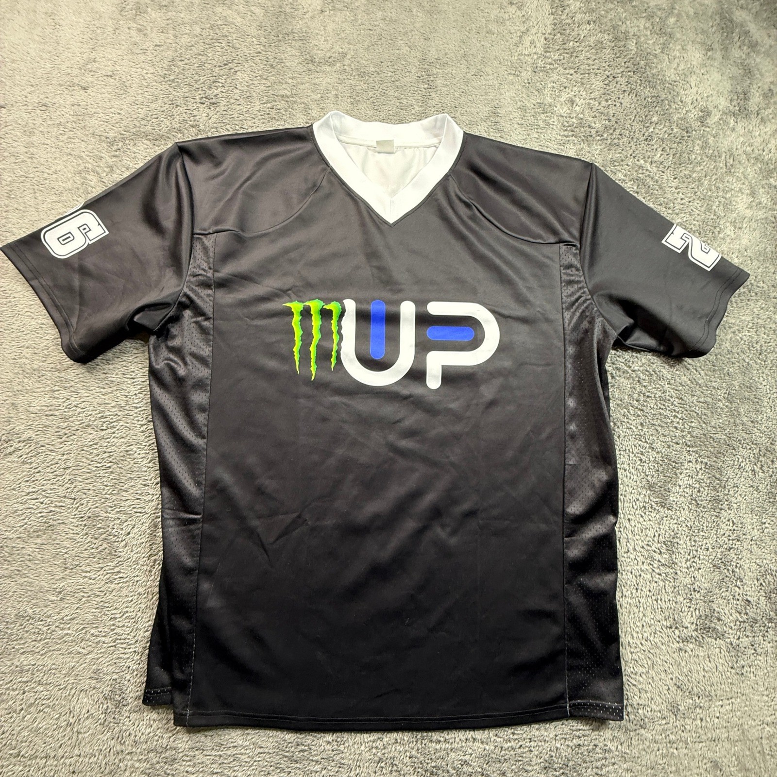 Monster Energy UpandUp Festival Jersey Mens XL Black #26 V-Neck Graphic gallery