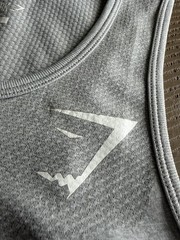 Gymshark og Phantom Seamless Tank Top Shirt David laid Grey/white
