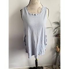 Lululemon Mens Light Blue Textured Engineered Ventilation Racerback Tank Top