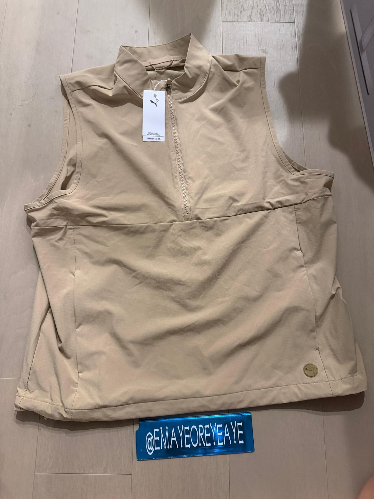 Puma Ripguard Golf Vest Prairie Tan 628865 04 Men's XL $100 gallery